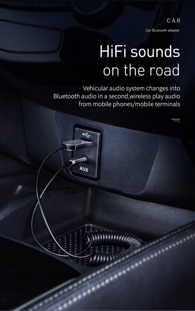 Cáp âm thanh Baseus BA01 phát bluetooth cho loa - kết nối qua jack 3.5mm