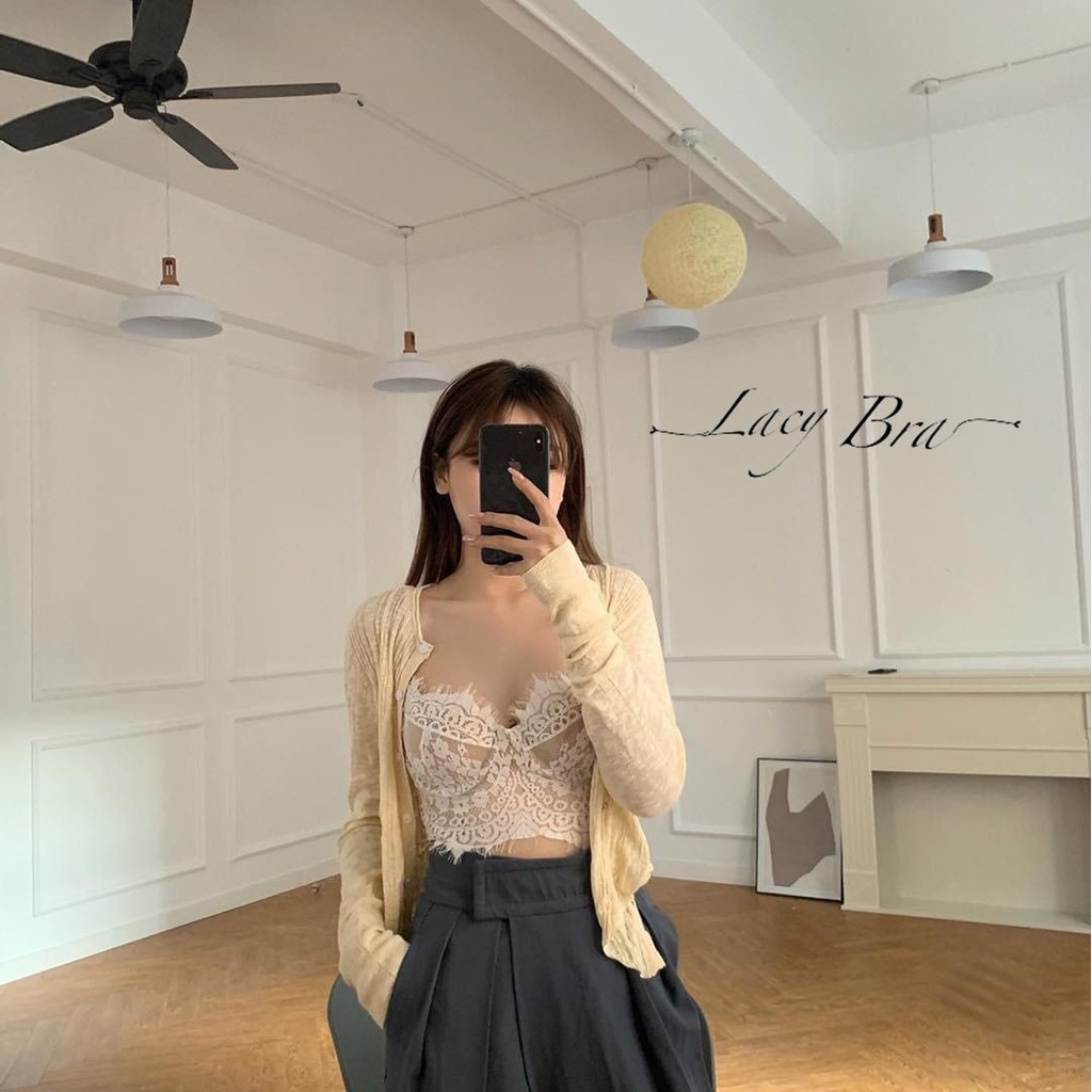 Áo Bralette Ren Mỏng Sexy Có Gọng Nâng Đẩy Ngực Lacy Bra - AL30 | BigBuy360 - bigbuy360.vn
