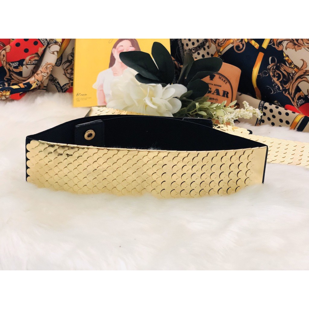 Dây nịt đai mặc váy belt mặc đầm vảy cá bản nhỏ 3cm siêu hot hit cực xinh