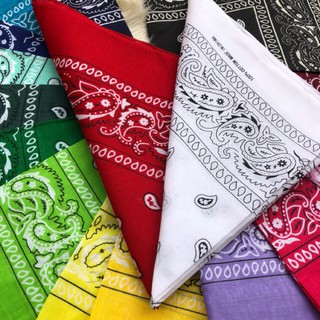 Khăn vuông bandana streetwear in họa tiết đơn giản nhiều màu tùy chọn