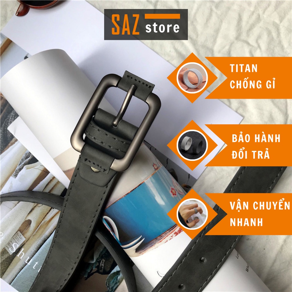 THẮT LƯNG NAM Vuông chữ nhật DG SAZ DÂY NỊT NAM NỮ Trẻ trung Nam sinh Cá tính phong cách thời trang nam Ulzzang - DG