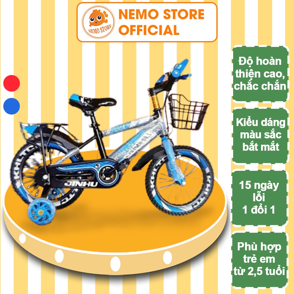 Xe đạp trẻ em dáng thể  thao cho bé từ 2 tuổi loại 12 14 16 18 inch Nemo Store