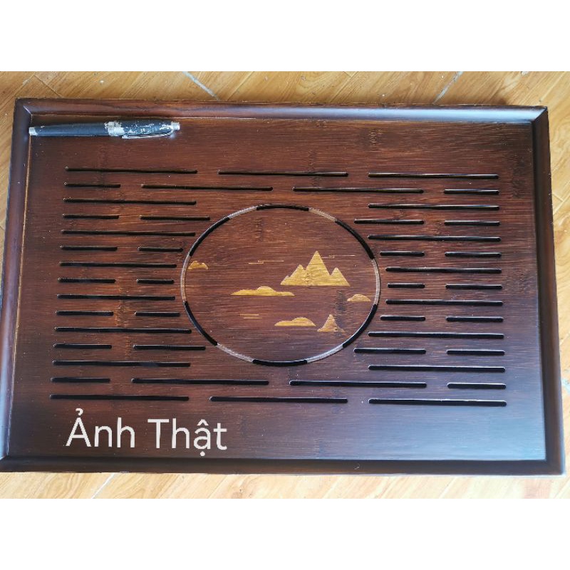 Khay trà, bàn trà Đạo bằng tre  thông minh cao cấp điêu khắc kiểu Nhật-  tea tray, Japanese style tea table