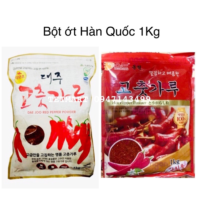 Bột ớt mịn Hàn Quốc 500g - 1kg (Cho Kim Chi, lẩu, salad, tẩm ướp thịt...)