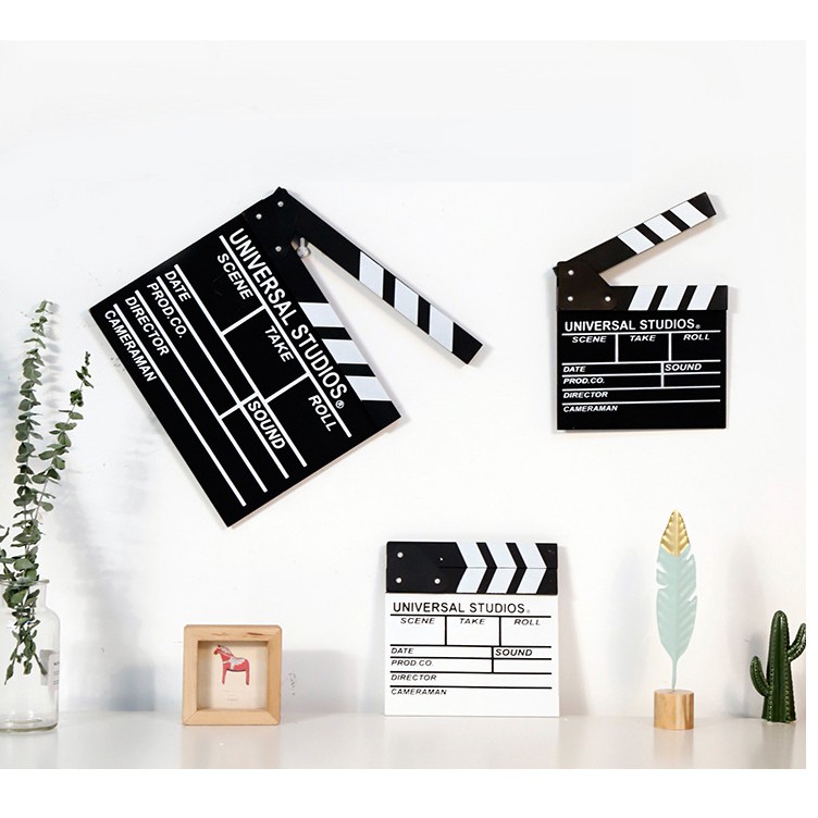 Bảng Clapper Board, đạo cụ quay phim chụp ảnh- chất liệu gỗ- kích thước 27 x 30cm