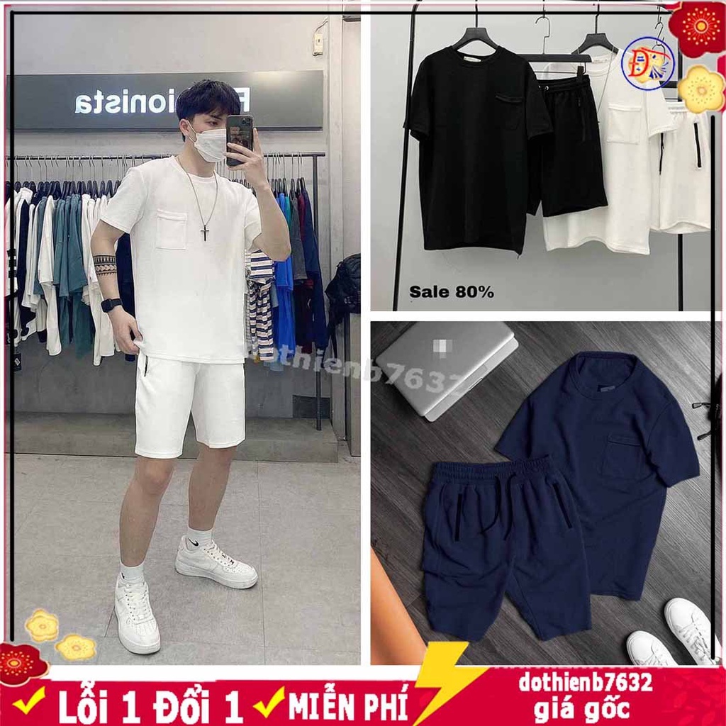 Bộ Thể Thao Nam Đồ Bộ Quần Áo bốn mùa cộc tay vải Linen Xốp Thái hot trend bền đẹp cao cấp có khóa túi S0