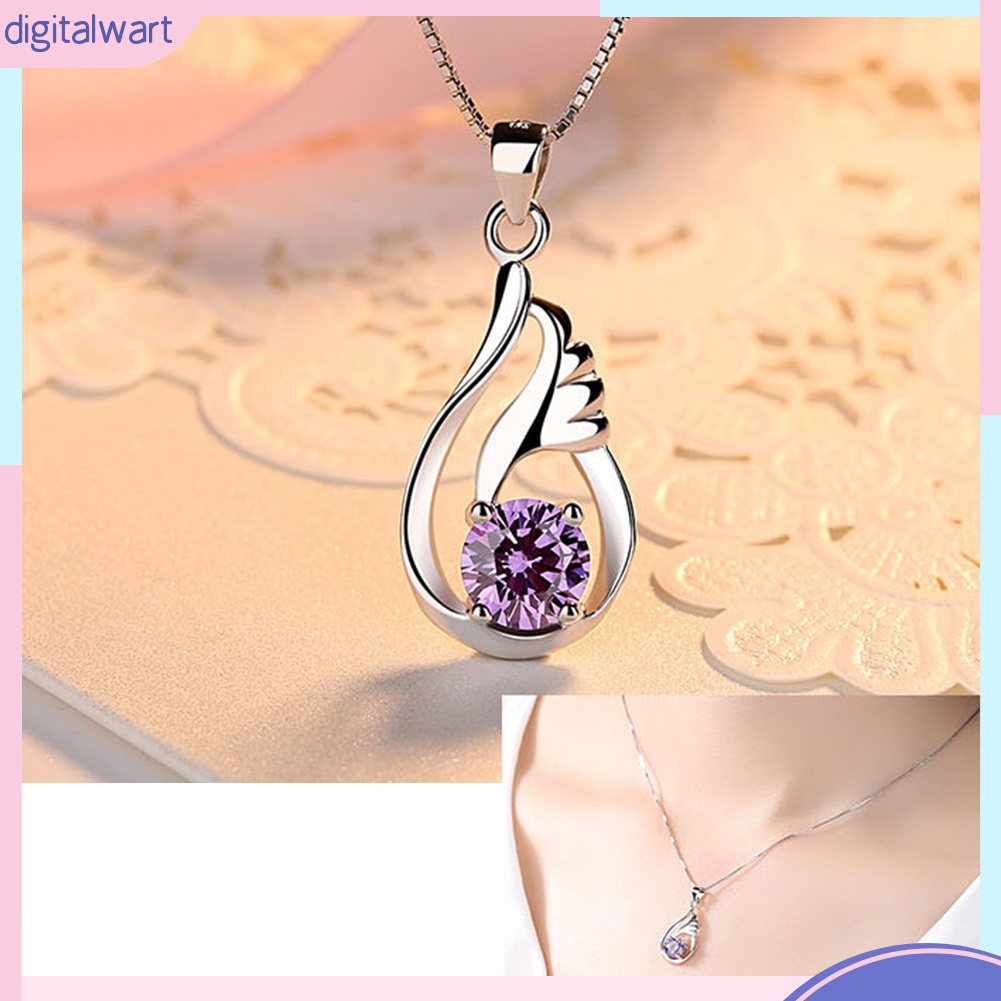 Mặt dây chuyền hình đôi cánh đính đá lấp lánh