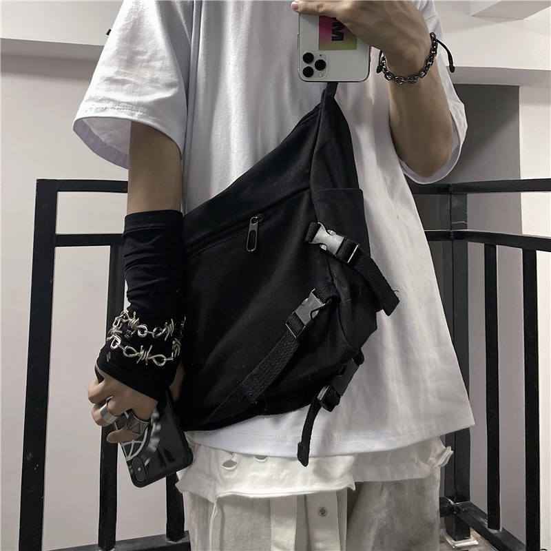 Túi Đeo Chéo Canvas Cỡ Lớn Ulzzang Thời Trang Hàn Quốc Học Sinh Sinh Viên Đi Học , Đi Chơi
