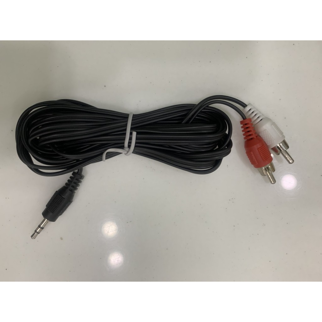 Cáp loa 1-&gt;2 3m Cáp loa 1 đầu 3 ly ra 2 đầu bông sen trắng, đỏ 3m