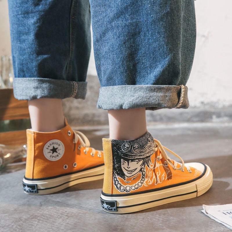 Giày Vải Canvas Cổ Cao Phong Cách Retro Hồng Kông Dễ Phối Đồ Thời Trang Cho Nữ Size 35-40
