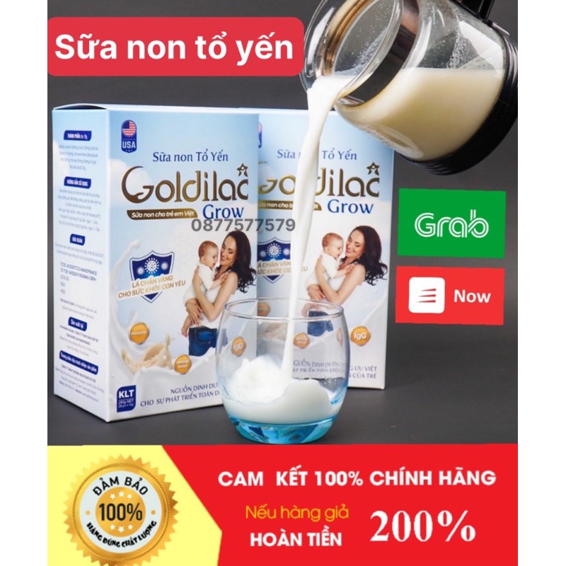 Sữa non Tổ yến Godilac grow Chính hãng - 1 Hộp 28 gói ( 280gr) check mã vạch công ty