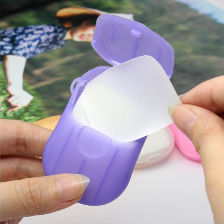 twivnignt Hộp 20 miếng xà phòng giấy rửa tay dùng một lần mang theo khi du lịch | BigBuy360 - bigbuy360.vn