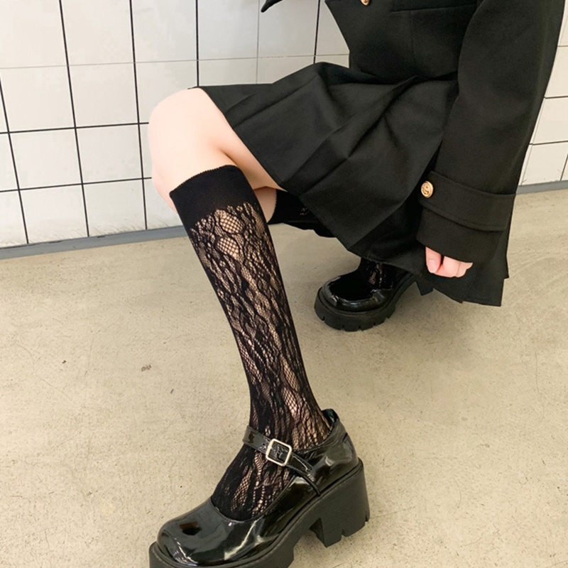 Vớ Dài Phối Ren Co Giãn Phong Cách Lolita Dễ Thương Dành Cho Nữ