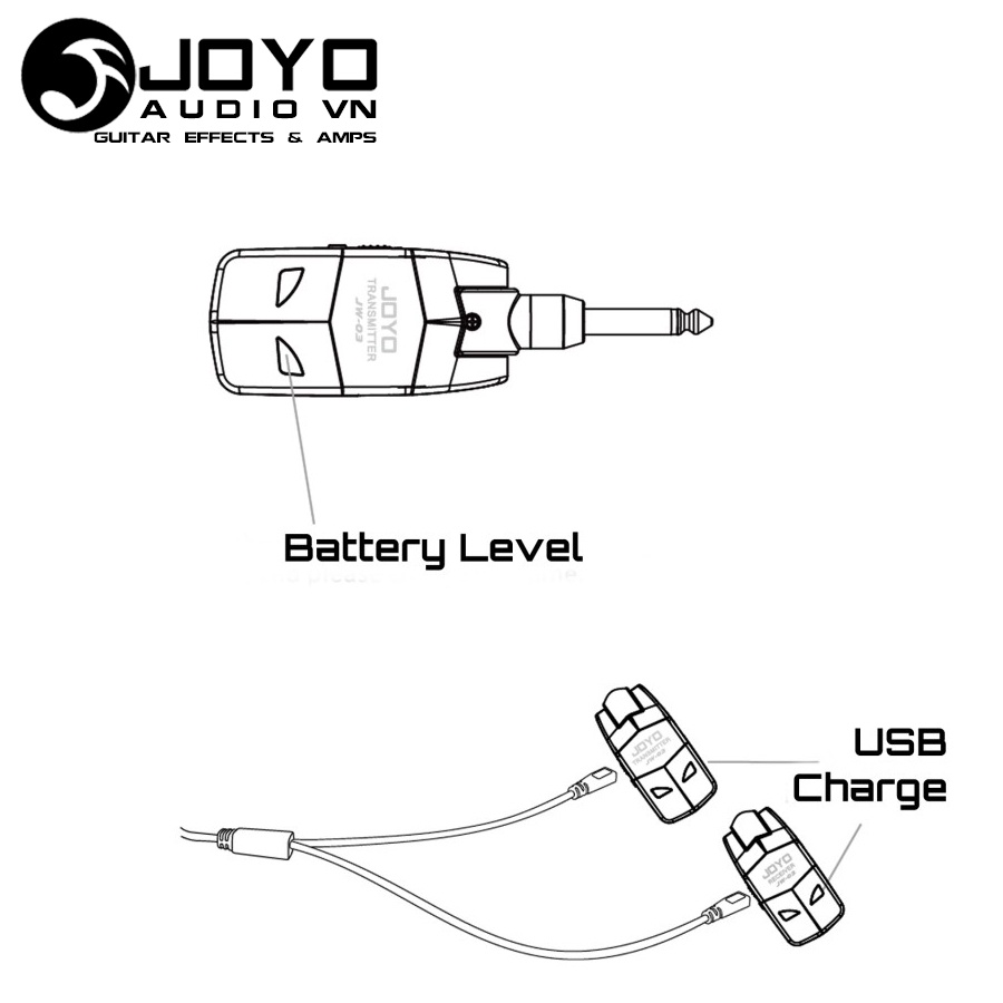 Joyo JW-03 Bộ Thu Phát Tín Hiệu Không Dây Guitar (Wireless System)