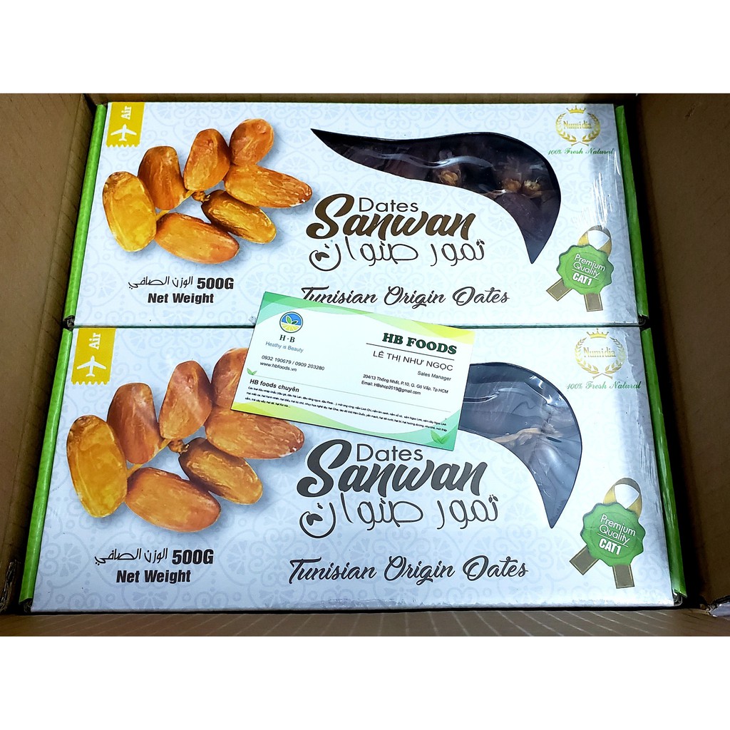 Chà Là khô nguyên cành Sanwan, Tunisia, 500g