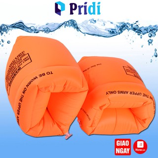 Bộ Phao Đeo Tay Tập Bơi Trẻ Em - Phao Tay Màu Cam Tập Bơi Cho Bé Trai Và Bé Gái PRIDI