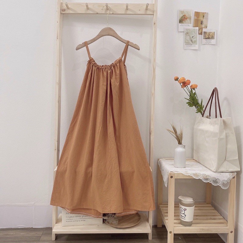 Váy 2 dây cotton thô | BigBuy360 - bigbuy360.vn