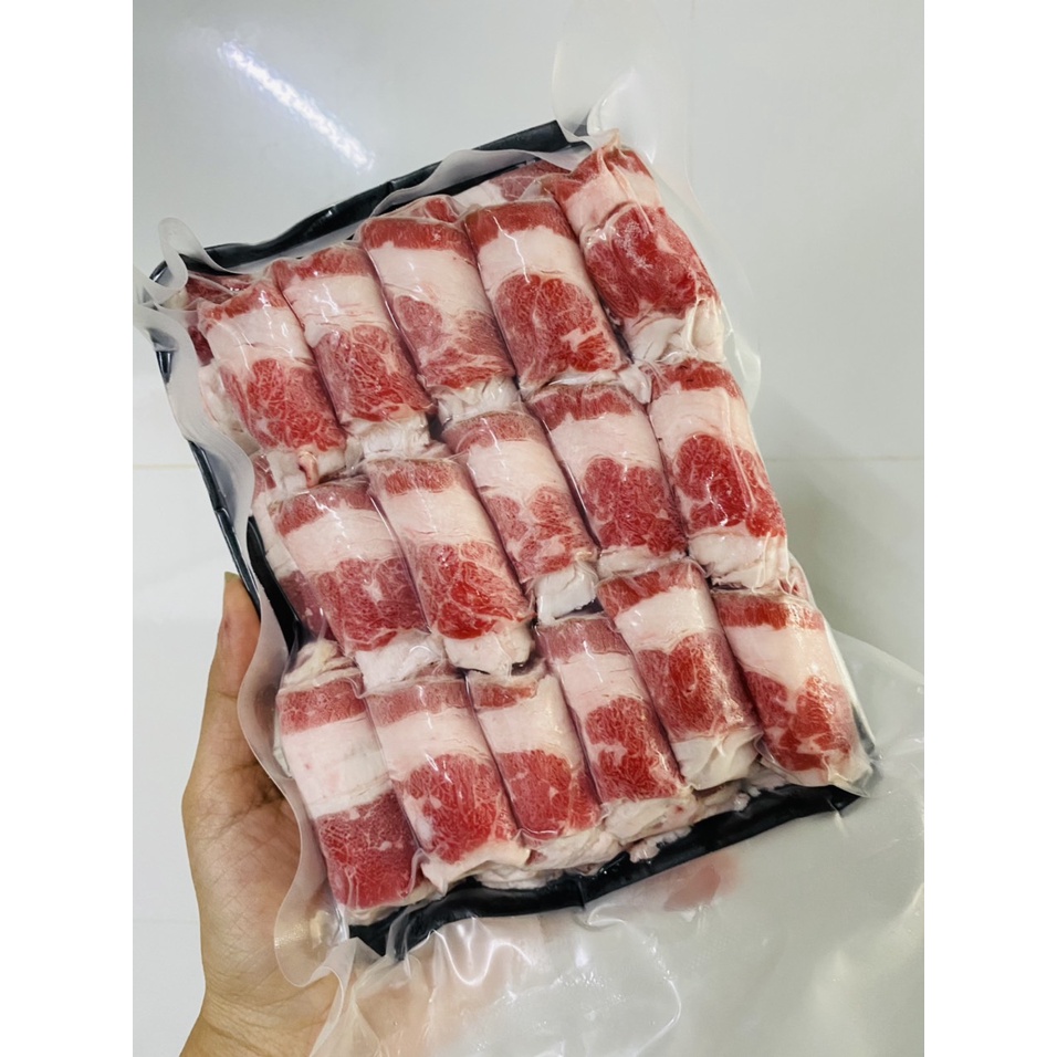 HCM - Ba Chỉ Bò Mỹ Cuộn Nhúng Lẩu - Nướng [Khay 500gram]