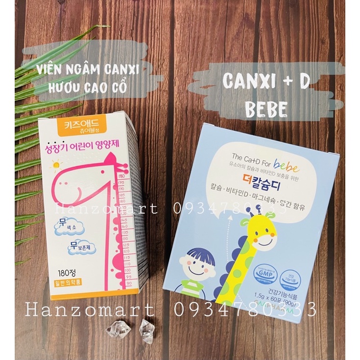 Canxi cho bé KẸO NGÂM CANXI TĂNG CHIỀU CAO (hộp 180v)