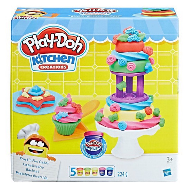 Tháp bánh  kem sắc màu PLAY-DOH MK (tặng thêm 4 hủ bột)