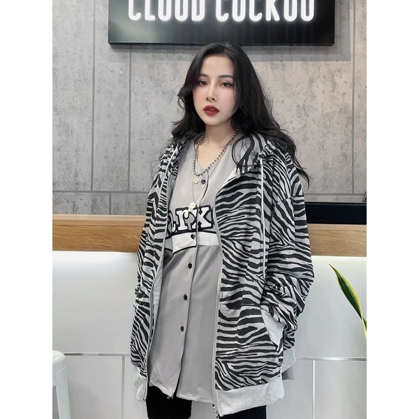 Áo Khoác Khóa Kéo Phong Cách Zebra - Mã Số: Hd070