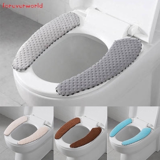 Tấm thảm đề can lót thành bồn cầu toilet chất liệu vải bông dày ấm áp