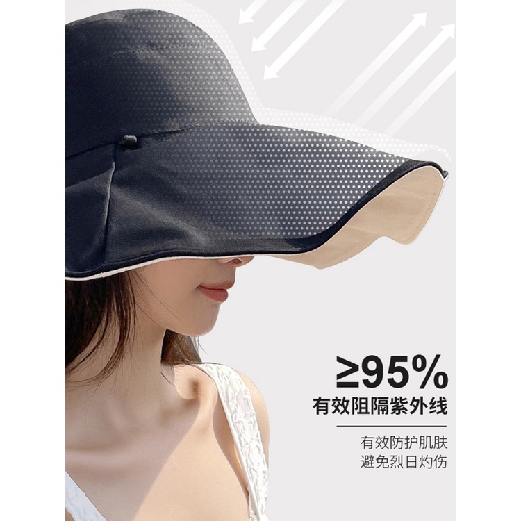 Nón Tai Bèo Vành Rộng Chống Tia Uv Gấp Gọn Thời Trang Mùa Hè Mới Cho Nữ