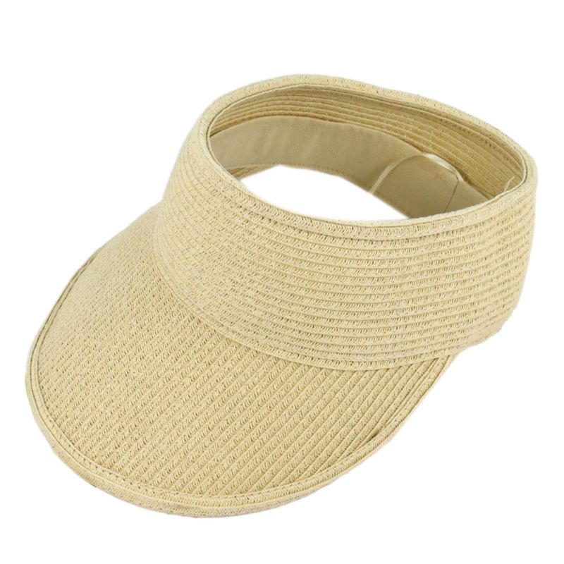 Mũ Rơm Rộng Vành Hở Chóp Chống Nắng Vành Rộng Thoáng Khí Màu Sắc Đơn Giản