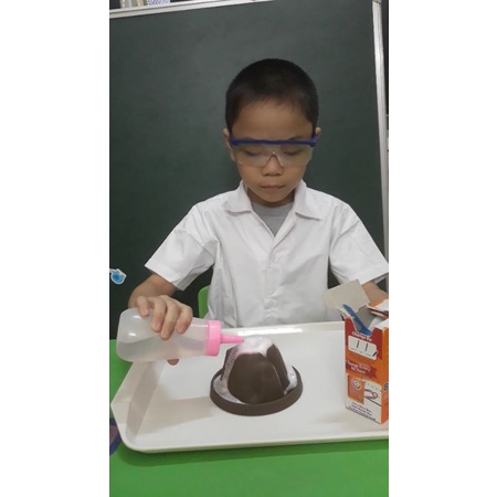 FREE SHIP ZALÔ STEM TOYS Đồ chơi khoa học giáo dục 10 thí nghiệm về màu sắc & phản ứng sủi bọt mô hình núi lửa phun trào