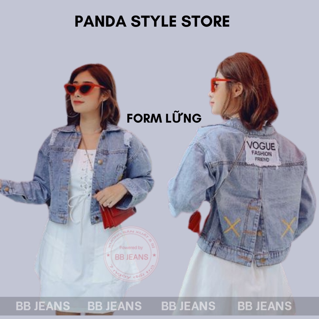Áo khoác jeans nữ top 7 áo đẹp đỉnh tại Panda