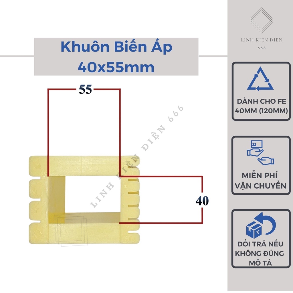 Khuôn Biến Áp Cho Fe 40mm Cốt Biến Áp Gông Quấn Đổi Nguồn Kích Cơ