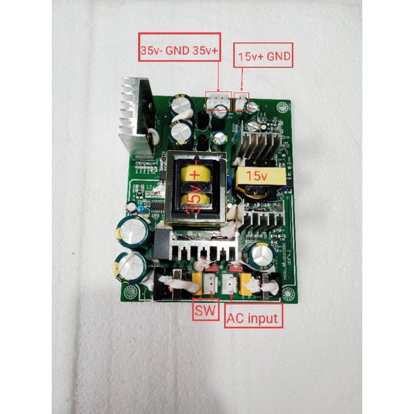 Mạch nguồn loa kéo 30v đôi 15v đơn