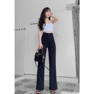 Quần tây ống loe lưng siêu cao (123)(si)