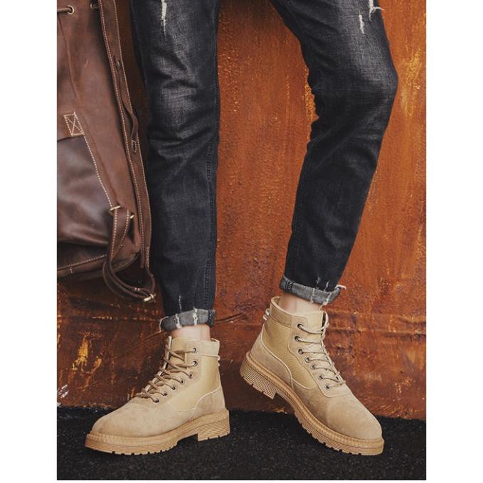GIÀY NAM CAO CỔ, DA LỘN - BOOT NAM KIỂU DÁNG HÀN QUỐC - LSG035 | BigBuy360 - bigbuy360.vn