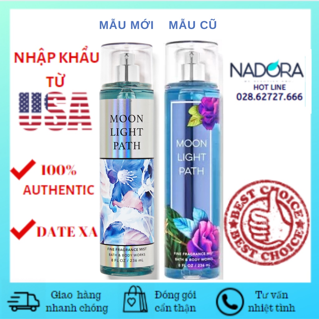 XỊT THƠM TOÀN THÂN BATH AND BODY WORKS BODY MIST - MOONLIGHT PATH - 236ML