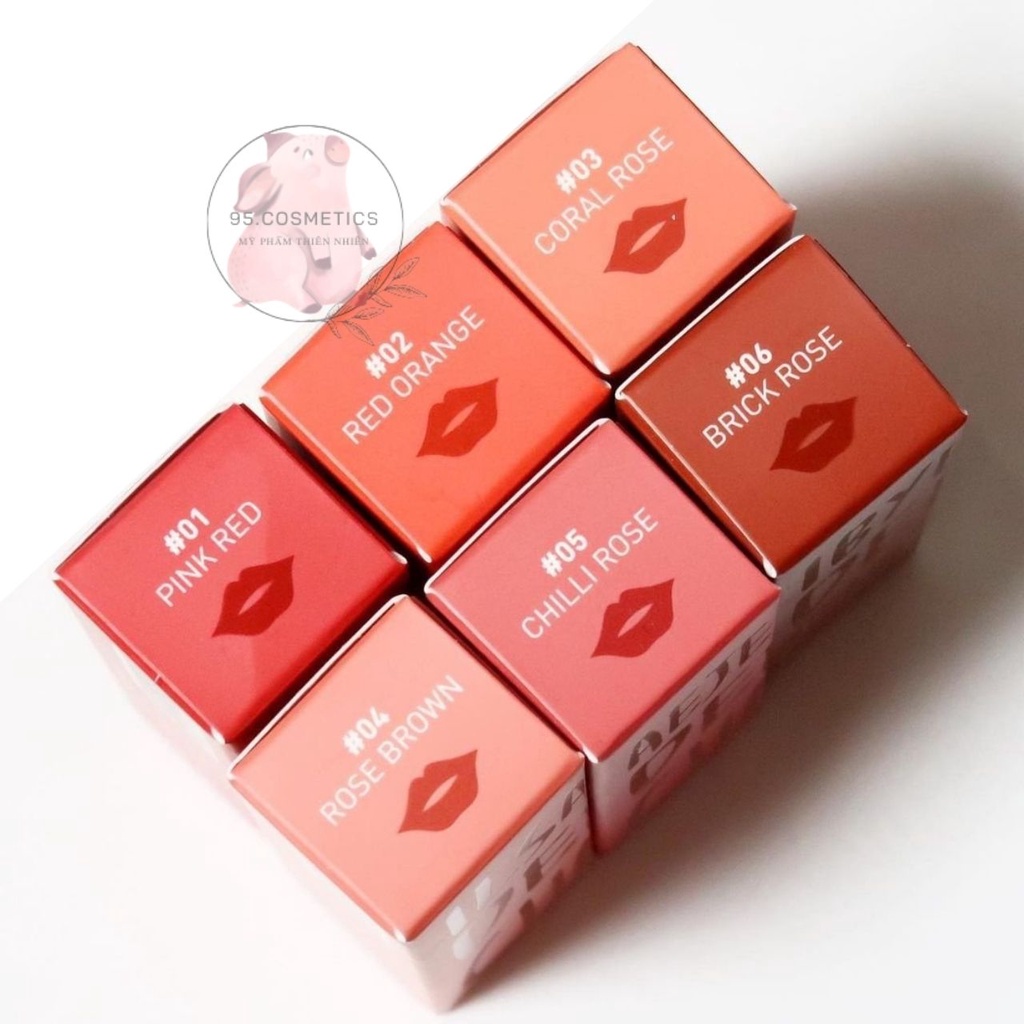 Son Lì #06 Brick Rose MacQueen NewYork Dưỡng Ẩm, Lâu Trôi, Mềm Mịn Mướt, Air Deep Kiss Lipstick