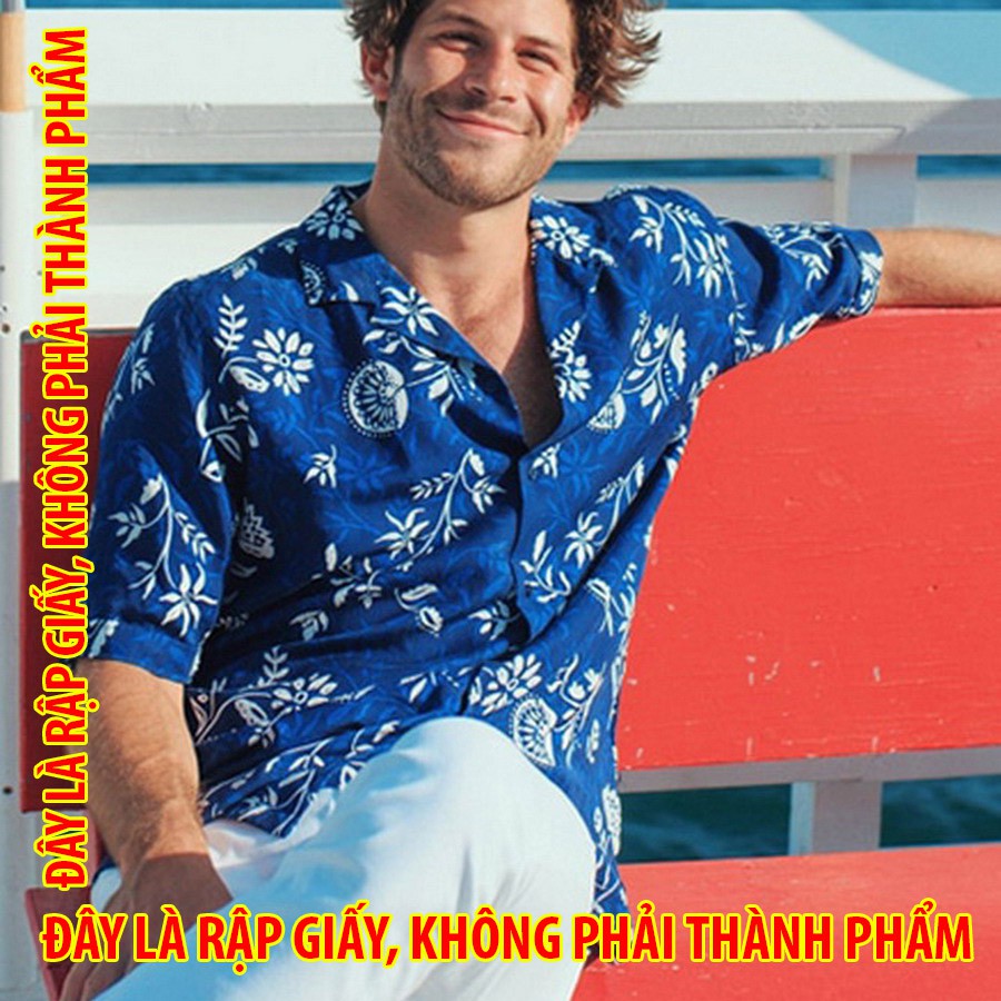 Rập giấy PC017 - Sơmi Hawai mùa hè - Nam