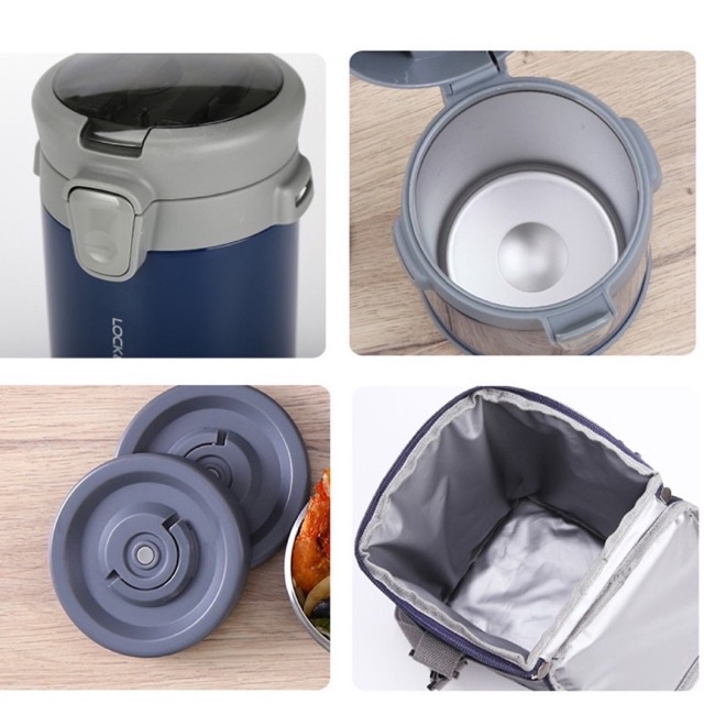Bộ hộp cơm giữ nhiệt LOCK&LOCK dễ dàng mang đi