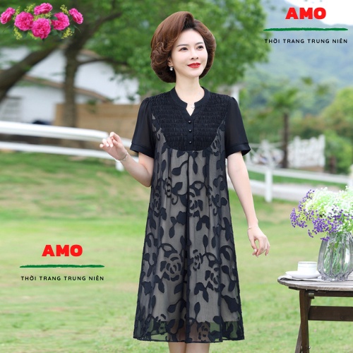 ĐẦM VOAN TRUNG NIÊN CAO CẤP, giả sơ mi