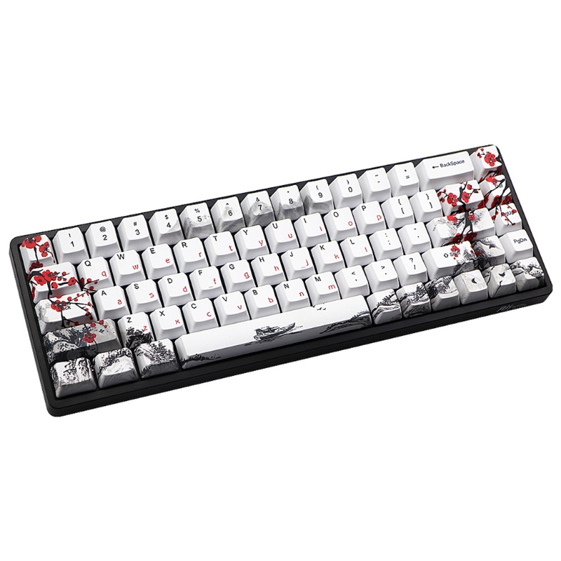 Bộ 68 Nút Bàn Phím Cơ Oem Họa Tiết Hoa Mận Cho K6 Ifg68 Tada68 Ek820 Rk837 Sk68