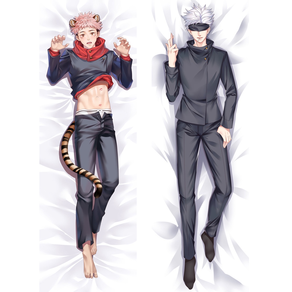 Vỏ Gối Ôm 2 Mặt 60x180cm Jujutsu Kaisen Gojo Satoru Cho Nam