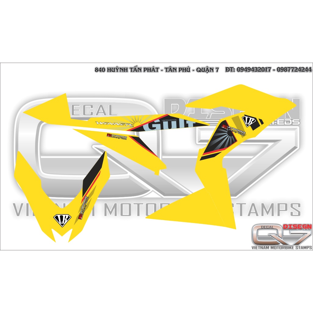 Tem Rời WINNER V1 VÀNG ĐEN