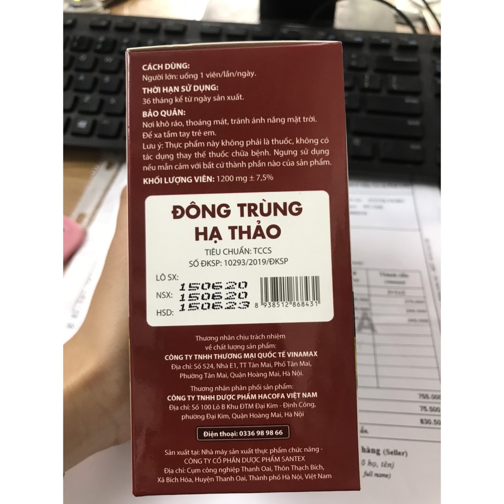 Đông trùng hạ thảo - Viên uống ăn ngon 30 viên tăng cường sức đề kháng bổ sung vitamin và khoáng chất giúp ăn ngủ ngon