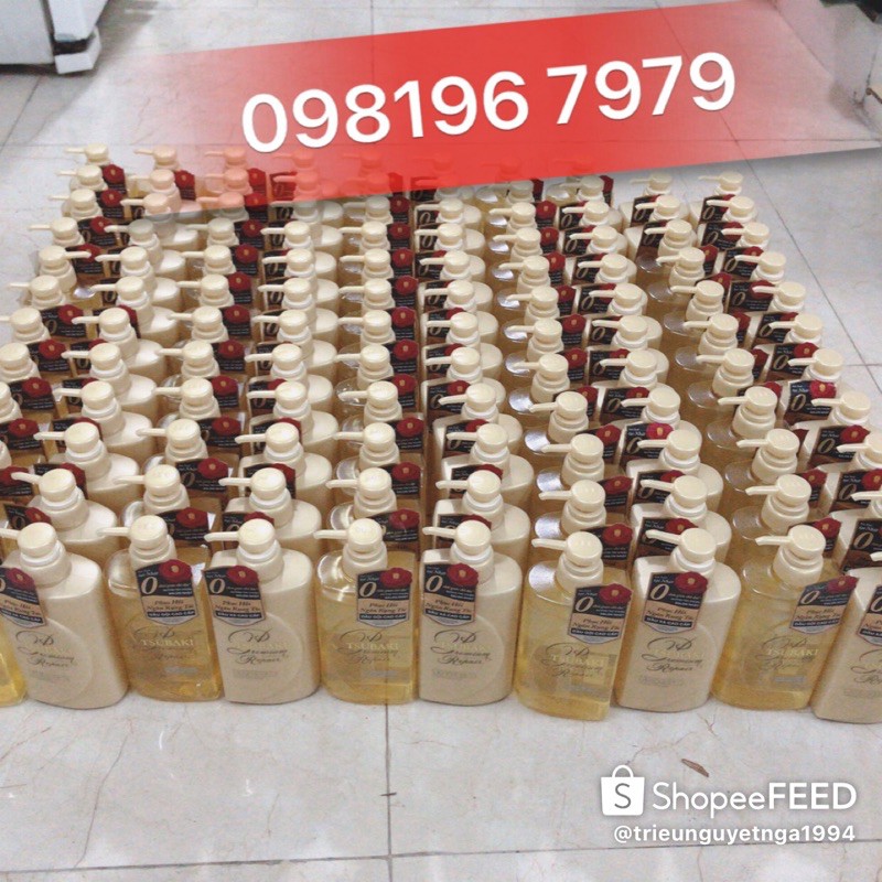 Bộ đôi gội xả Phục hồi ngăn rụng tóc Premium Repair Tsubaki 490ml/chai | BigBuy360 - bigbuy360.vn