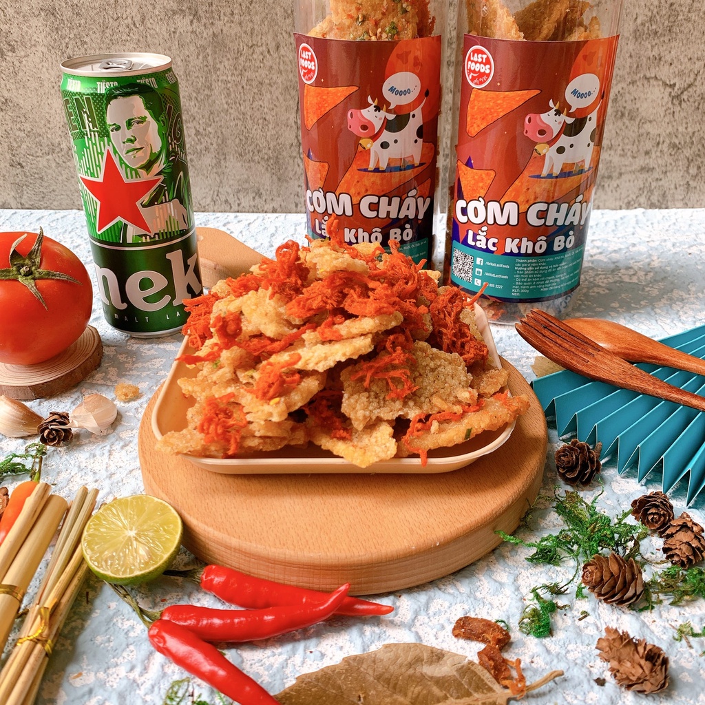 Cơm cháy lắc khô bò 300g giòn rụm thơm ngon giá tốt, ăn vặt LASTFOODS Hà Nội cùng đặc sản các miền ngon giá rẻ | BigBuy360 - bigbuy360.vn