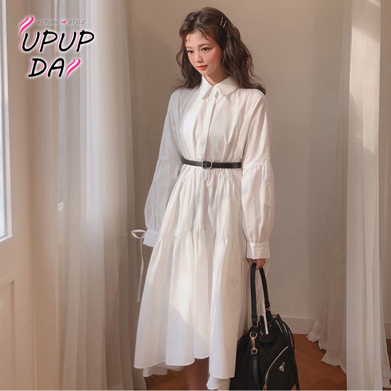 Váy tay dài màu trắng thiết kế nữ tính duyên dáng hợp thời trang | BigBuy360 - bigbuy360.vn