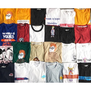 COMBO 06 ÁO THUN (03 POLO + 01 TAY LỠ + 01 TAY THƯỜNG + 01 CROPTOP).