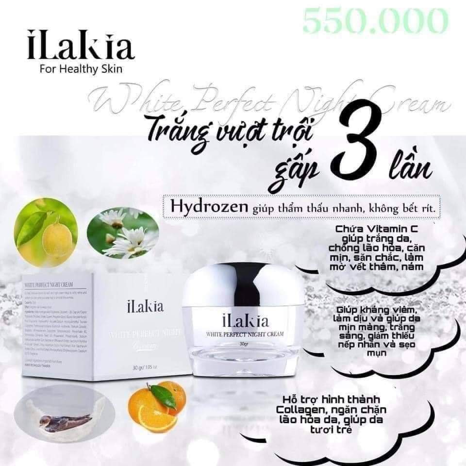Kem Trắng Da Mặt Ban Đêm ILAKIA Kem Dưỡng Ẩm Chống Lão Hoá - Hàn Quốc | BigBuy360 - bigbuy360.vn