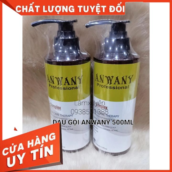 DẦU GỘI ANWANY 500ML  giảm rụng ,khô, nuôi dưỡng tóc khỏe, suôn mượt  óng ả ,cải thiện khô xơ,hư tổn tóc nát