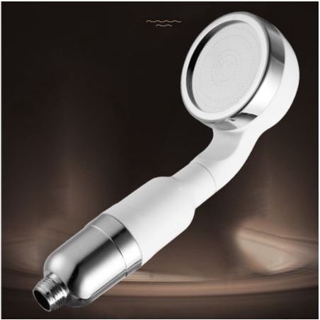 Bộ củ sen chất liệu hợp kim một đường nước lạnh + Tay sen nhựa ABS trắng Bóng lọc to đủ bộ - QM.CS02.TS014B3